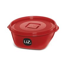 Jogo de Potes de Plástico com Tampa 6 Peças 0,8L Color UZ Vermelho