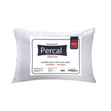 Travesseiro Percal Ortobom 200 Fios Plus 25x70x50cm