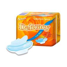 Absorvente Delicacy Gel Com Abas Suave 8 Unidades