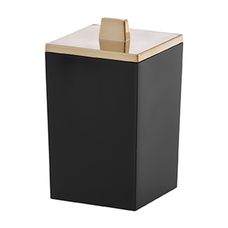 Porta Algodão/Cotonete Quadratta Preto Paramount