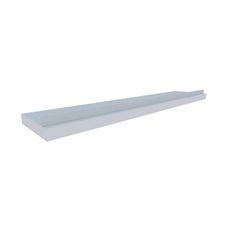 Prateleira Reta Com Acrílico Estilo 45cm Branco - Dicarlo