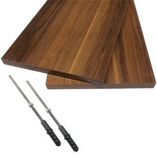 Prateleira Firenze Com Suporte Invisível 40x20cm Nogal - Dicarlo