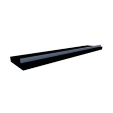 Prateleira Reta Com Acrílico Estilo 45cm Preto - Dicarlo