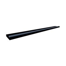 Prateleira Reta Com Acrílico Estilo 90cm Preto - Dicarlo