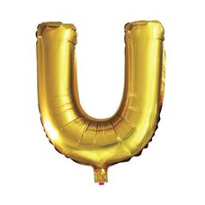 Balão Dourado U 16 Polegadas 40cm Balão Dourado U 16 Polegadas 40cm