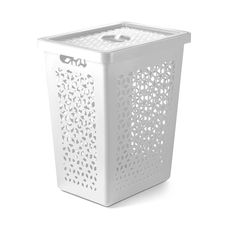 Cesto Multiuso Plast 55l C/tampa Branco