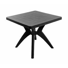 Mesa Quadrada de Plástico Nature Pé X Preta - Forte Plástico