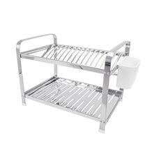 Escorredor 16 pratos Inox Montado com Porta Talheres