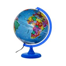 Globo Terrestre Político Luminoso Azul Celeste Prisma 30cm