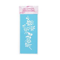 Stencil 330x140mm Borboletas e Flores - Acrilex