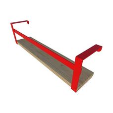 Prateleira Box Estilo 45cm Madeirado Vermelho - Dicarlo