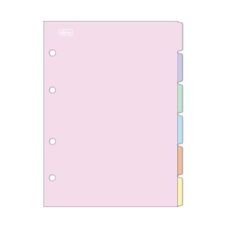 Divisórias Colegial Academie Pastel com 6 Cores - Tilibra