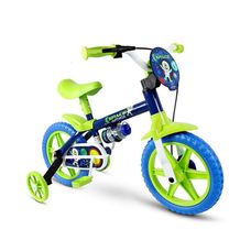Bicicleta Nathor Bike Aro 12 Space 2 Azul/Verde