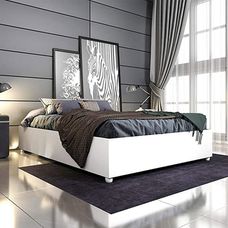 Cama Box Casal Mônaco Branco - Tcil Móveis