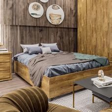 Cama Box Casal Mônaco Imbuia Rustic - Tcil Móveis