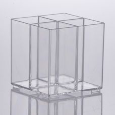 Organizador de Acrílico Diamond Transparente com Divisórias 10x10x10cm - Paramount