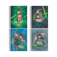 Caderno Univ C/D 1 Matéria 80F Max Steel - Jandaia - Capas Sortidas