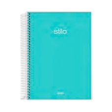 Caderno Espiral Universitário Capa Dura 1 Matéria  80 Folhas Stilo Azul Pastel - Jandaia