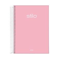 Caderno Univ C/D 10 Matérias 160F Stilo Pastel Rosa - Jandaia - Capas Sortidas