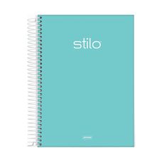 Caderno Espiral C/D Universitário 10 Matérias Stilo Verde Pastel 160F - Jandaia