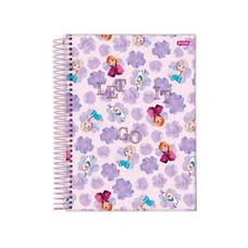 Caderno Espiral C/D 1/4 80F Frozen - Jandaia - Capas Sortidas