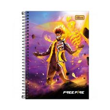 Caderno Espiral Capa Dura 1/4 Free Fire 80F - Tilibra - Capas Sortidas