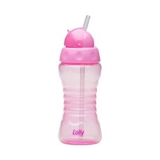 Copo Clean com Canudo Lolly Rosa 300ml