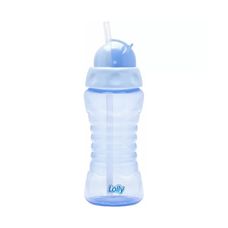Copo Clean com Canudo Lolly Azul 300ml