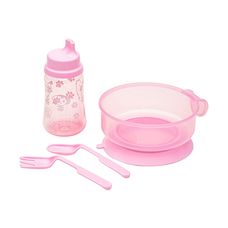 Kit Alimentacao Zoo 4 Peças Rosa Lolly