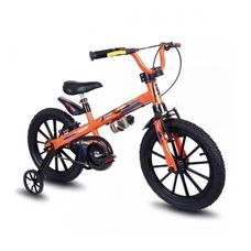 Bicicleta Infantil Masculina Aro 16 Extreme Laranja/Preta Nathor Bike