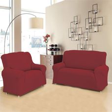 Kit Capa Para Sofá 2 e 3 Lugares Malha New City Vermelho - Sultan