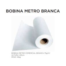 Bobina Papel Monolucido Branco 75g 120cm - Baag