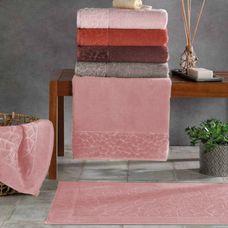 Toalha de Banho Jacquard Confort 70x1,40m FJ- 6509 Rosa - Dohler