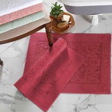 Toalha de Piso Jacquard Confort 50x70cm FJ-6408 Carmim - Dohler
