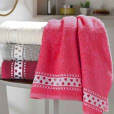 Toalha de Banho Jacquard Premium 70x1,40m FJ- 6987 Carmim - Dohler