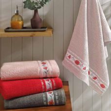 Toalha de Banho Jacquard Premium 70x1,40m FJ- 6990 Rosa - Dohler