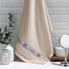 Toalha de Banho Jacquard Premium 70x1,40m FJ- 6904 Bege - Dohler