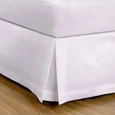 Saia para Cama Box Queen Percal Branca - Buettner
