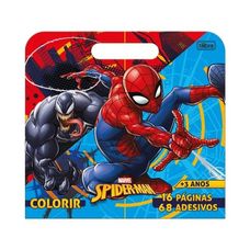 Folhas para Colorir com Maleta de Adesivos Spider Man - Tilibra