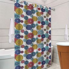 Cortina Box Banheiro com Ilhós Mandala Vida Pratika