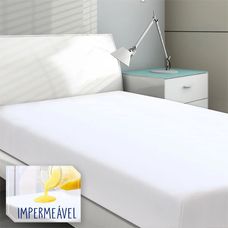 Capa Protetora para Colchão Solteiro Impermeável Branco - Vida Pratika