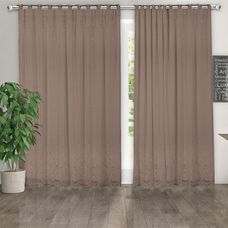 Cortina Renda com Passante 200x180cm Caqui - Sultan