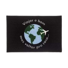 Tapete de Entrada Clean Kasa Bem Vindo Viajar 40x60cm Kapazi