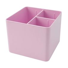 Porta Objeto com 3 Divisórias Rosa Pastel Dello