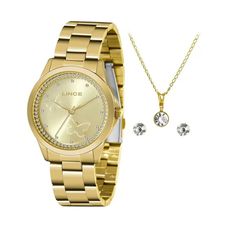 Kit Relógio Lince Feminino Dourado LRGJ121L KY83C1KX