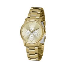 Kit Relógio Lince Feminino Dourado LRGJ129L KY96C1KX