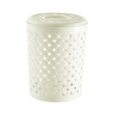 Cesto Rattan com Tampa 10L Creme Paramount