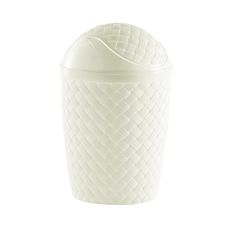 Lixeira Basculante Rattan 4,2 Litros Creme Paramount