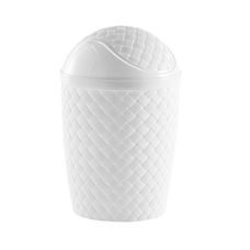 Lixeira Basculante Rattan 7,8 Litros Branco Paramount