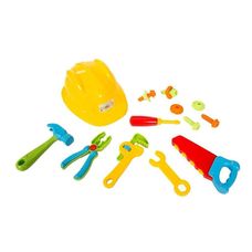 Kit Super Ferramentas com Capacete Infantil 15 Peças - Maral